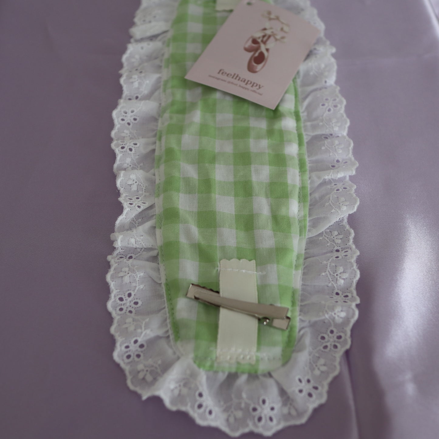 gingham check headdress