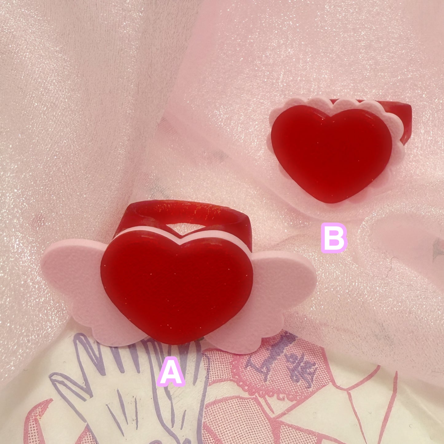 red heart Ring