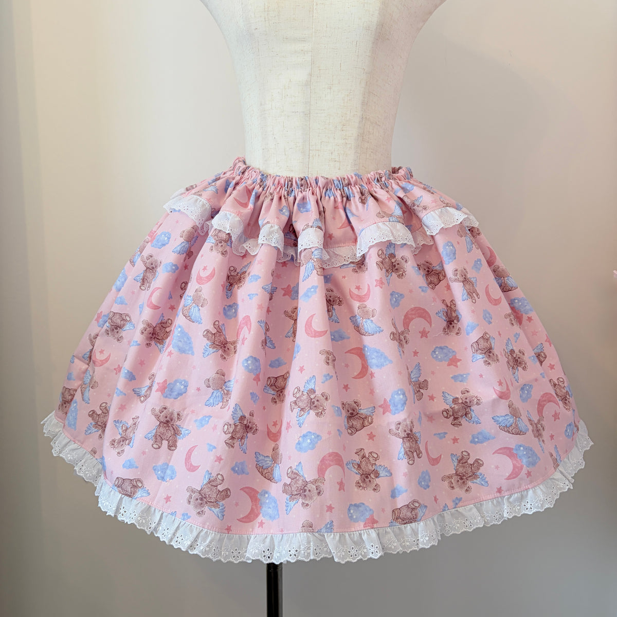 fancy bear cotton handmade skirt