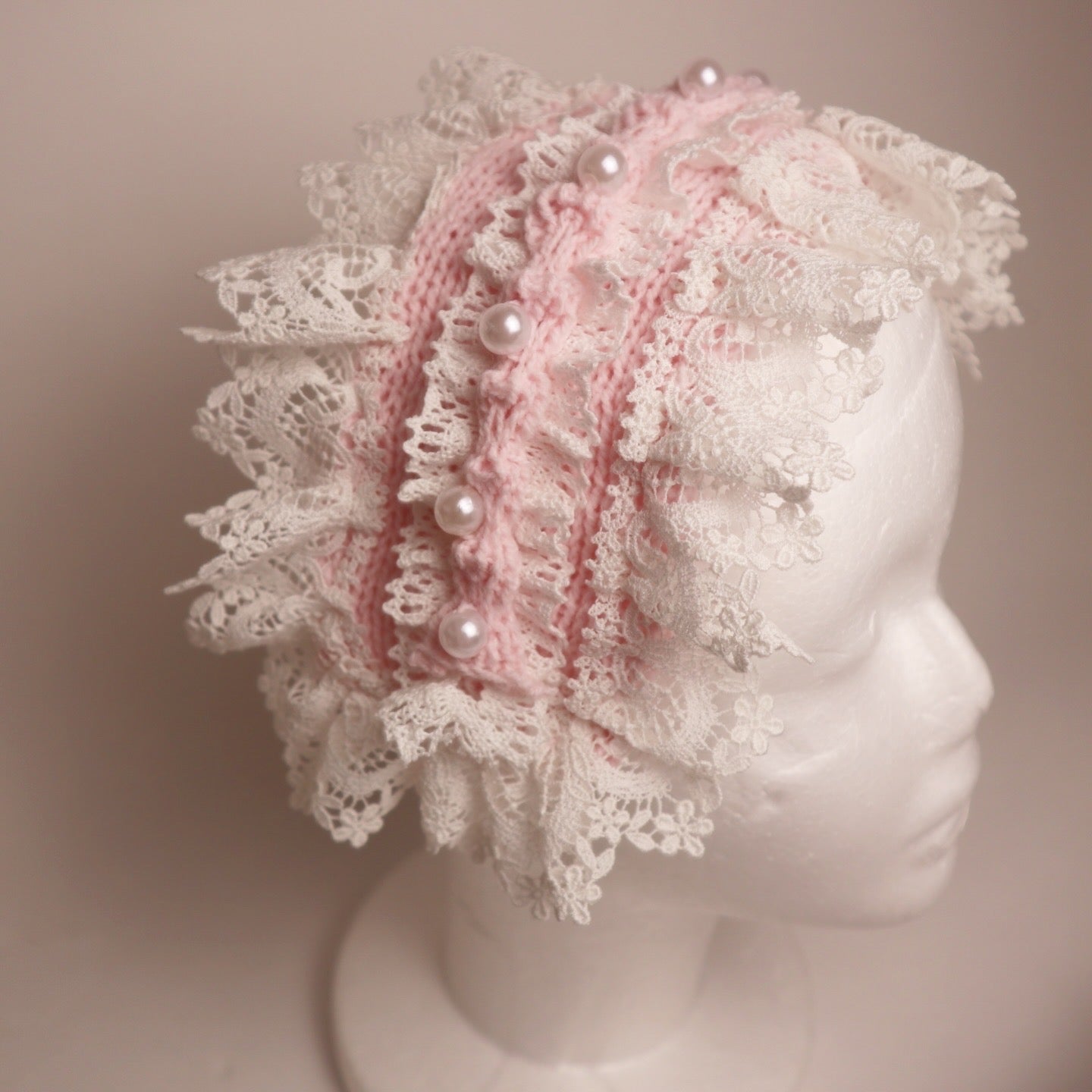 PINK Knit Lolita Head dress