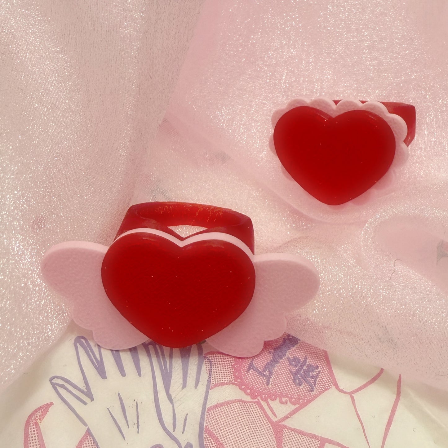 red heart Ring