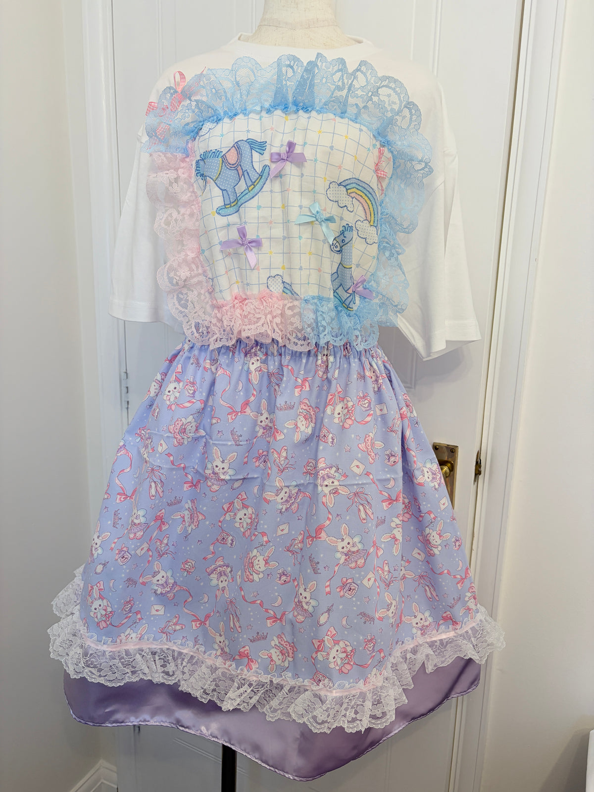 Rabbit cotton handmade skirt