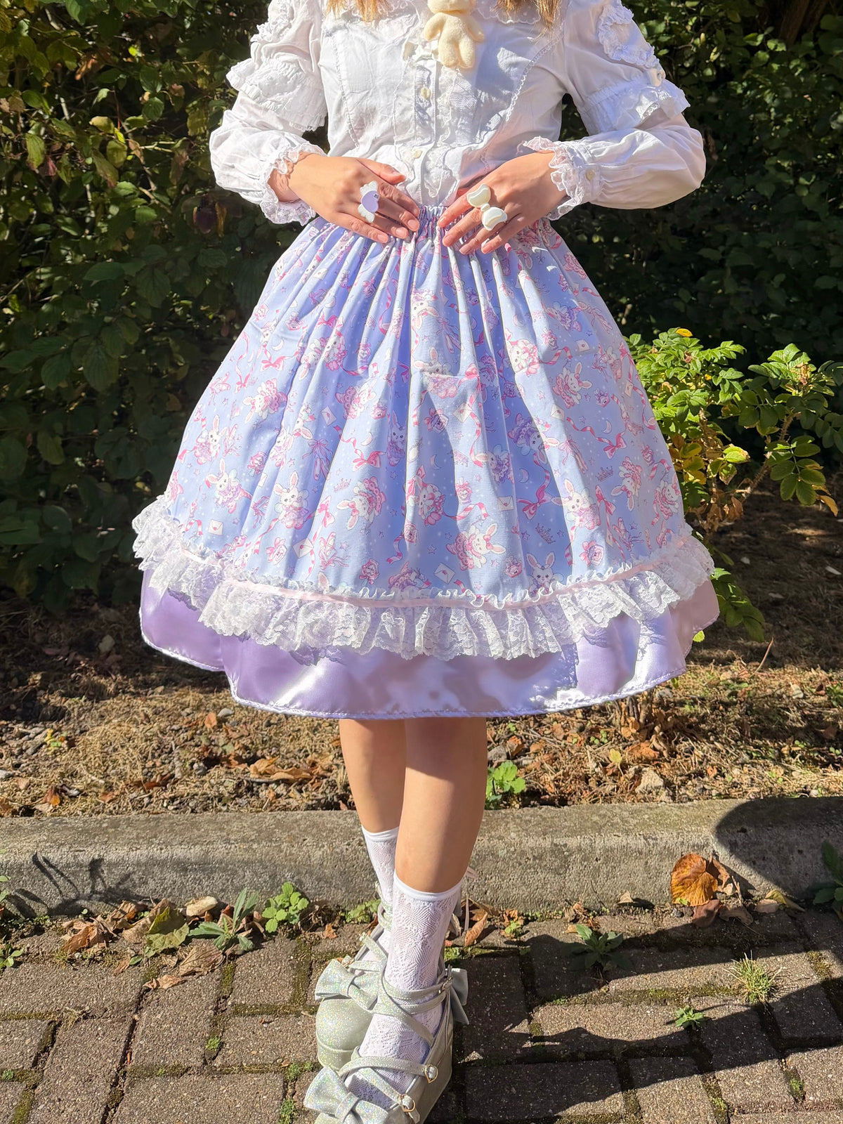 Rabbit cotton handmade skirt