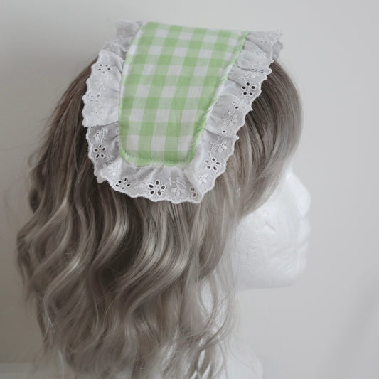 gingham check headdress